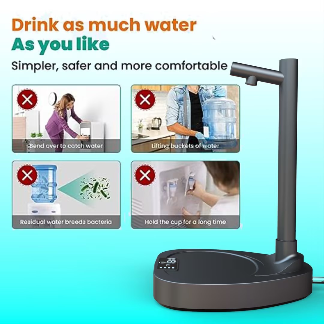 Automatic Rechargeable Desktop Water Dispenser with Stand – Suitable for Water Bottles